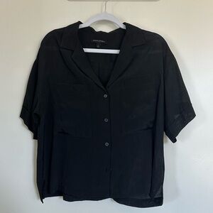 Banana republic black safari button up